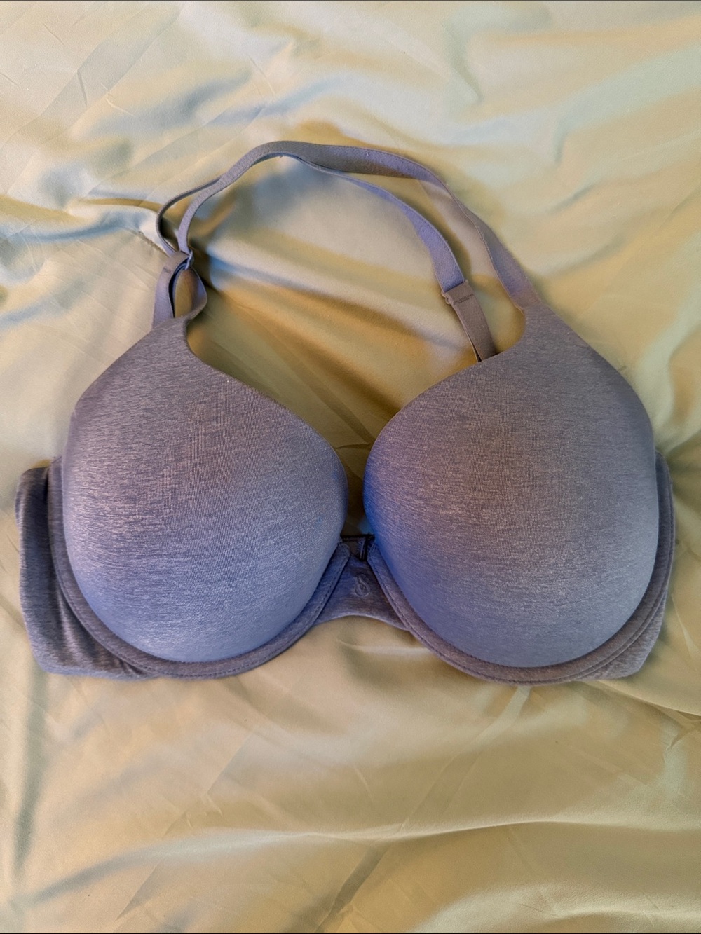Victoria's Secret Heather Blue Gray Molded T-Shirt Bra 34DD